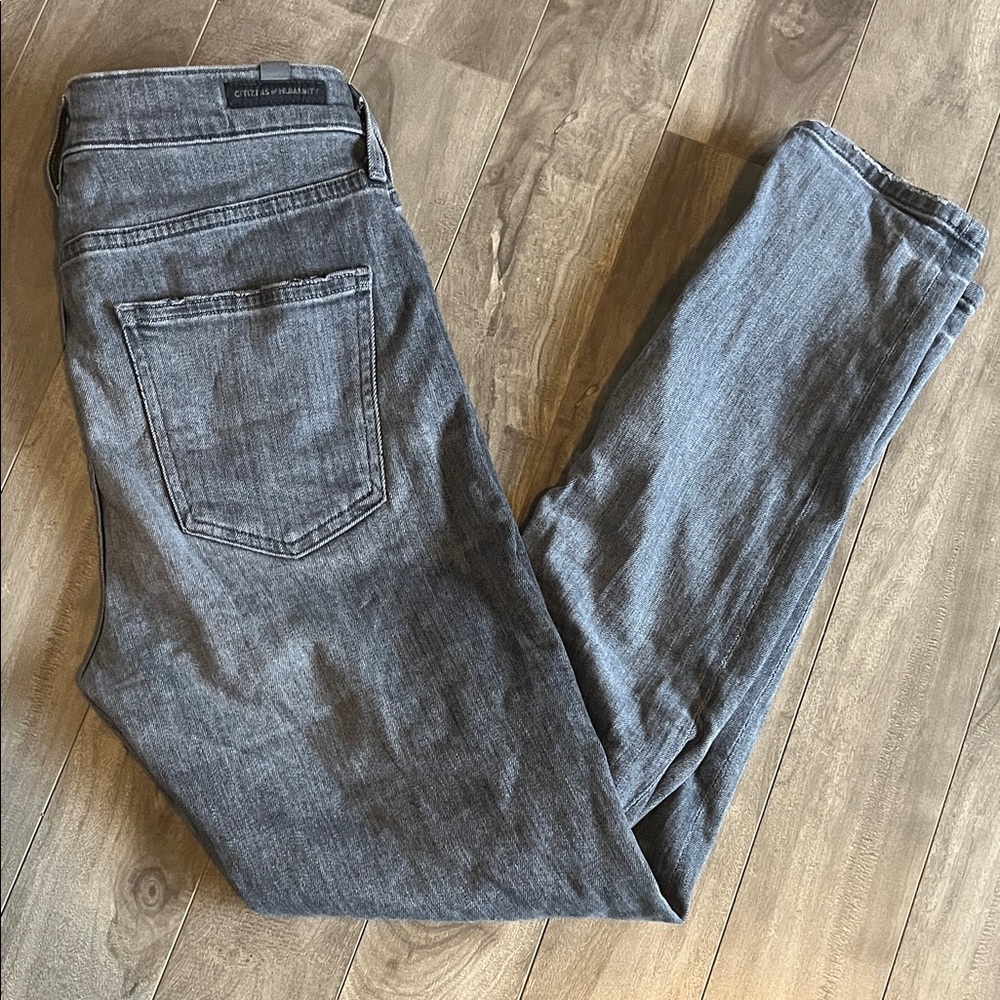 Citizens of Humanity Black Skinny Rocket Crop Jeans